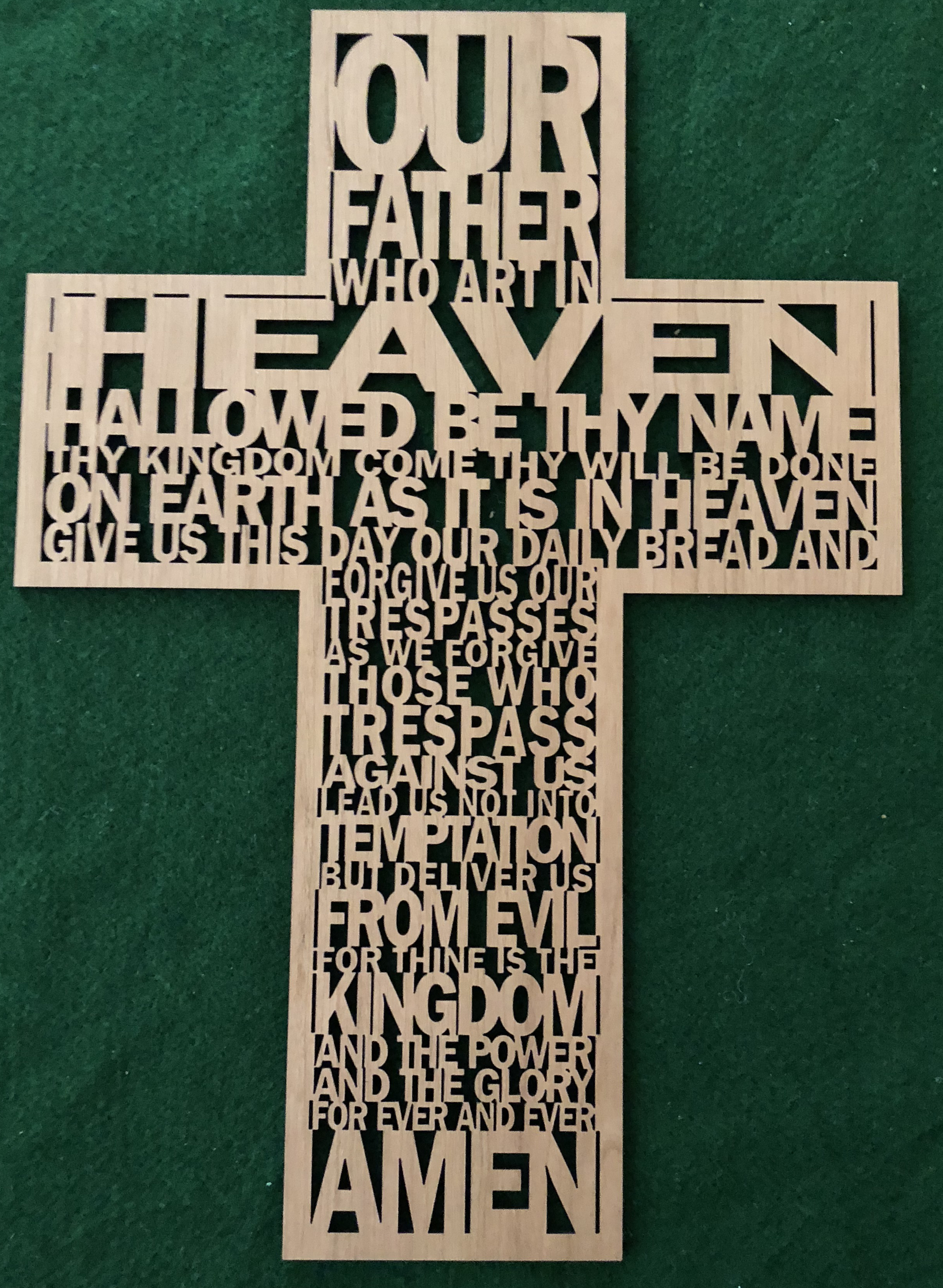 Download Our Father Prayer Cross - 3D Print RVA